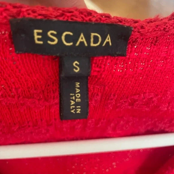 Escada red Cardigan - Picture 4 of 7